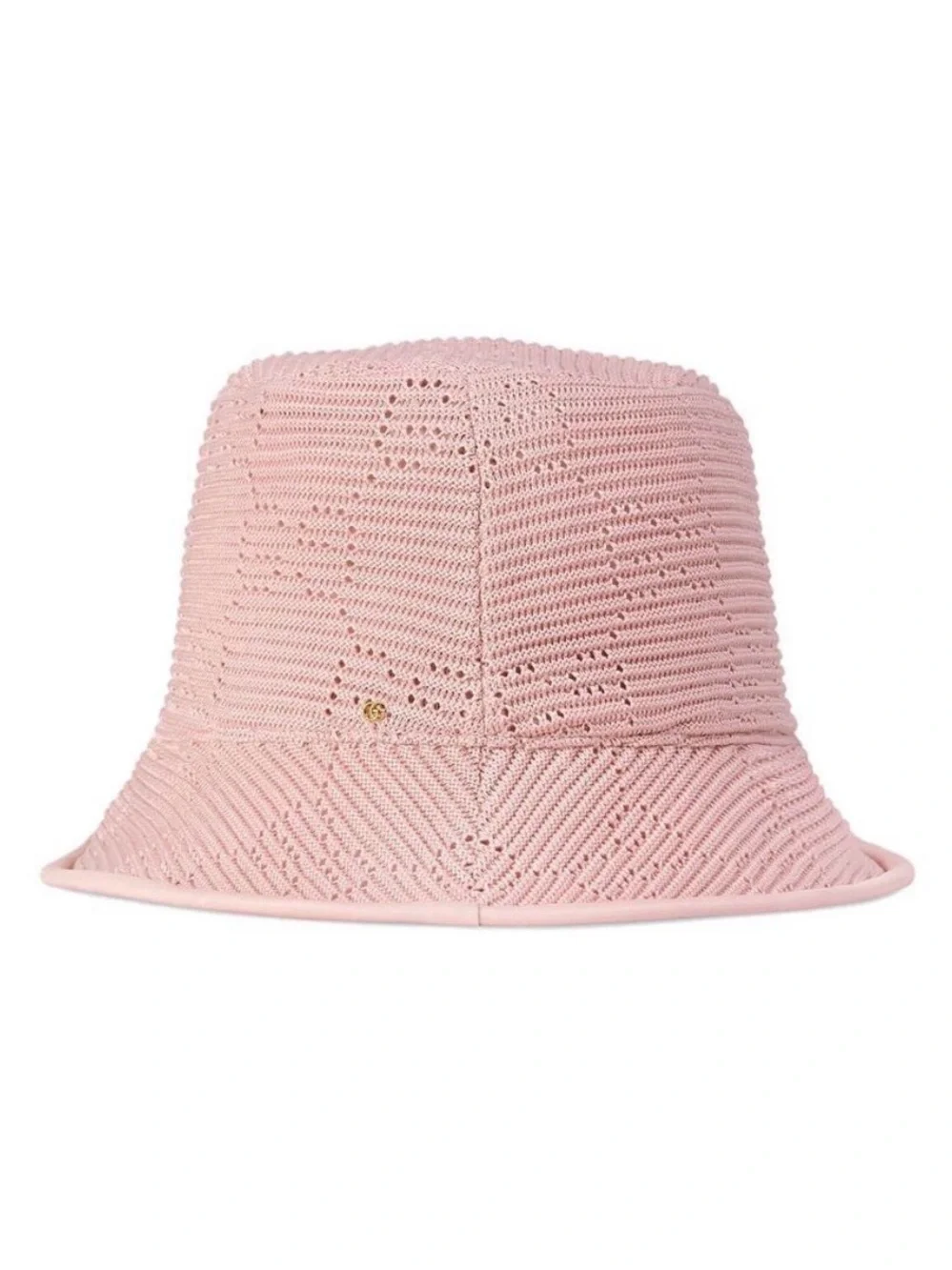 Gucci GG Pink $450 Malibu Crochet Cable Knit Bucket Hat XL NWOT - Picture 3 of 11